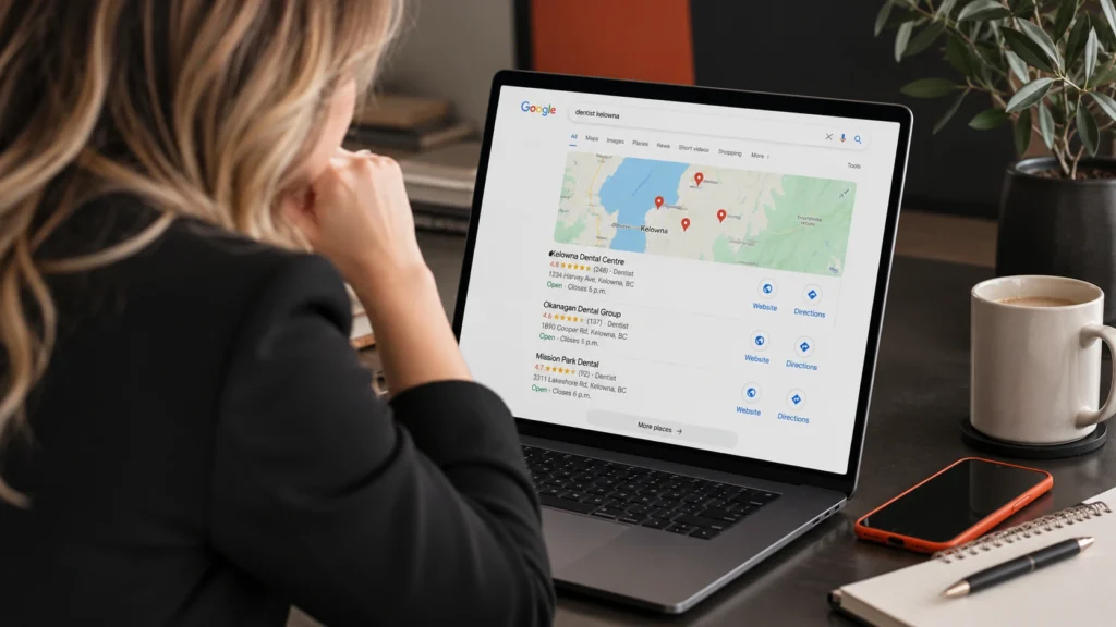 business not showing up on Google